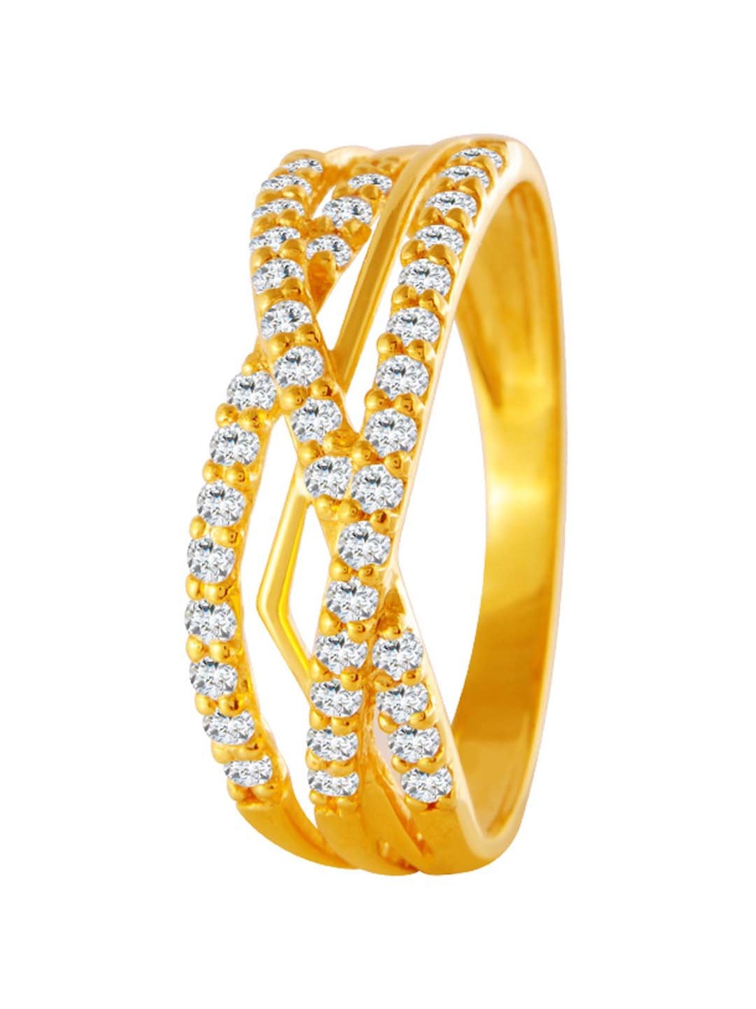 Decorated Gold Men's Band Ring