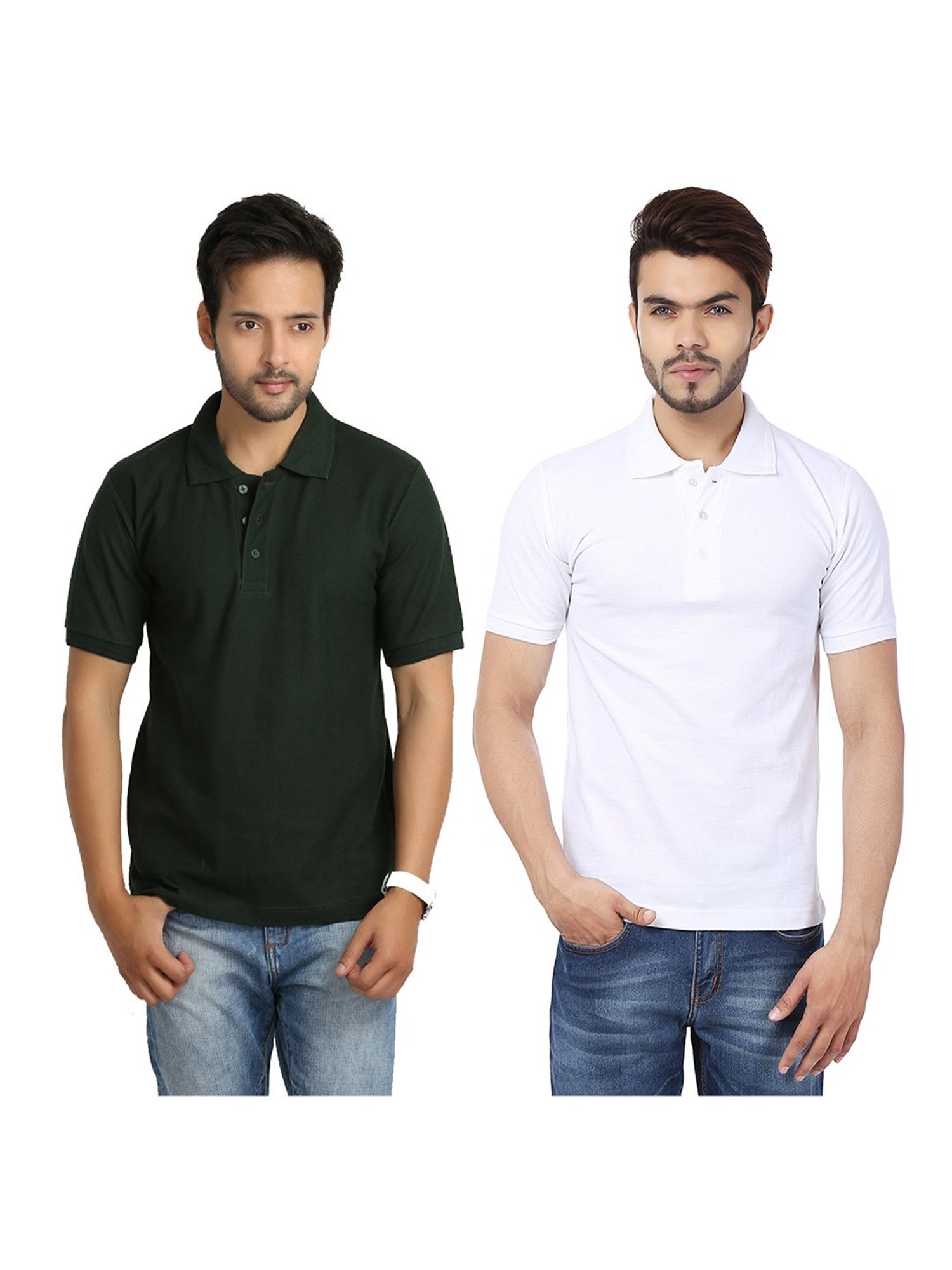 bottle green polo t shirt