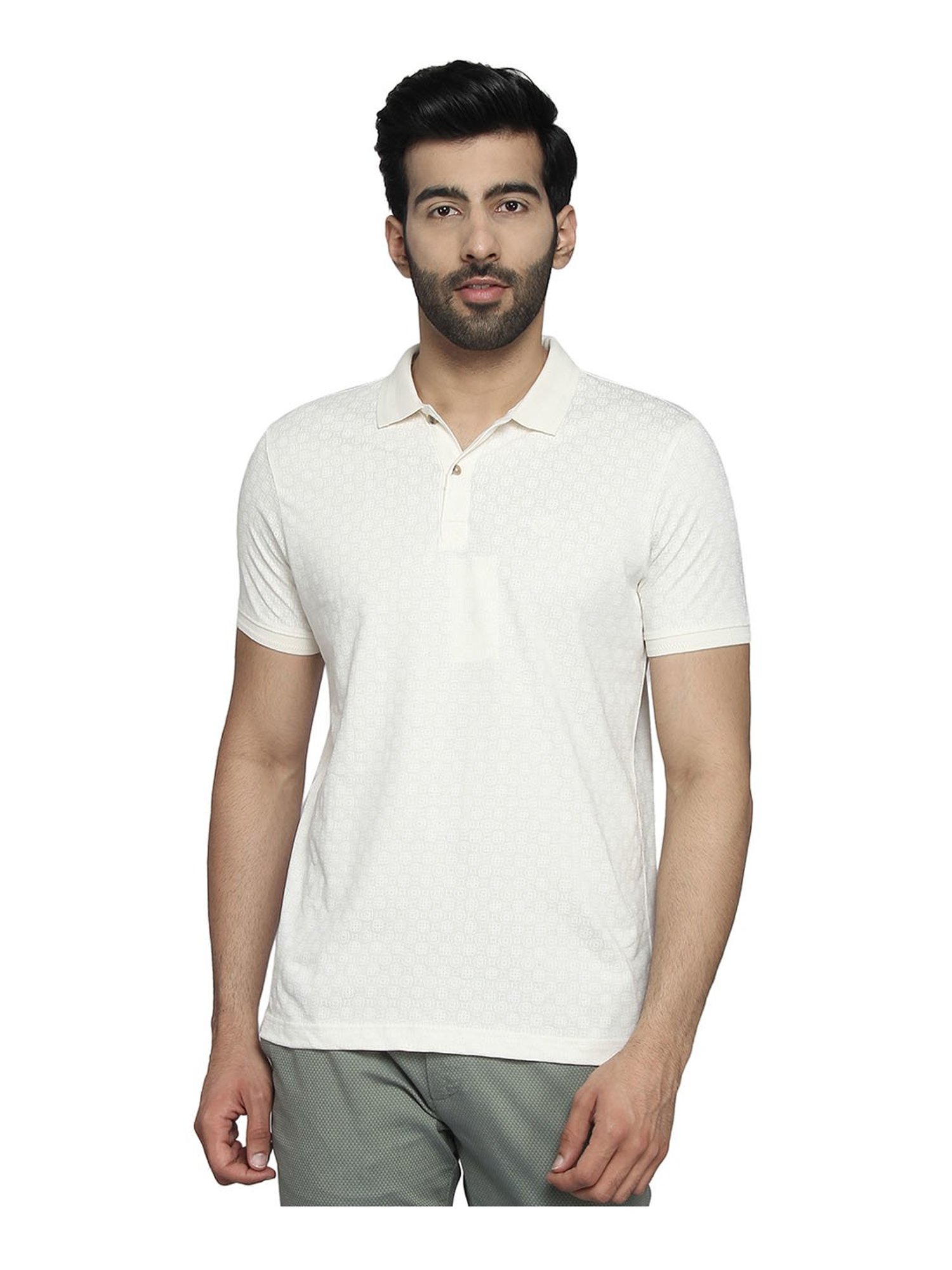 white polo t shirt slim fit