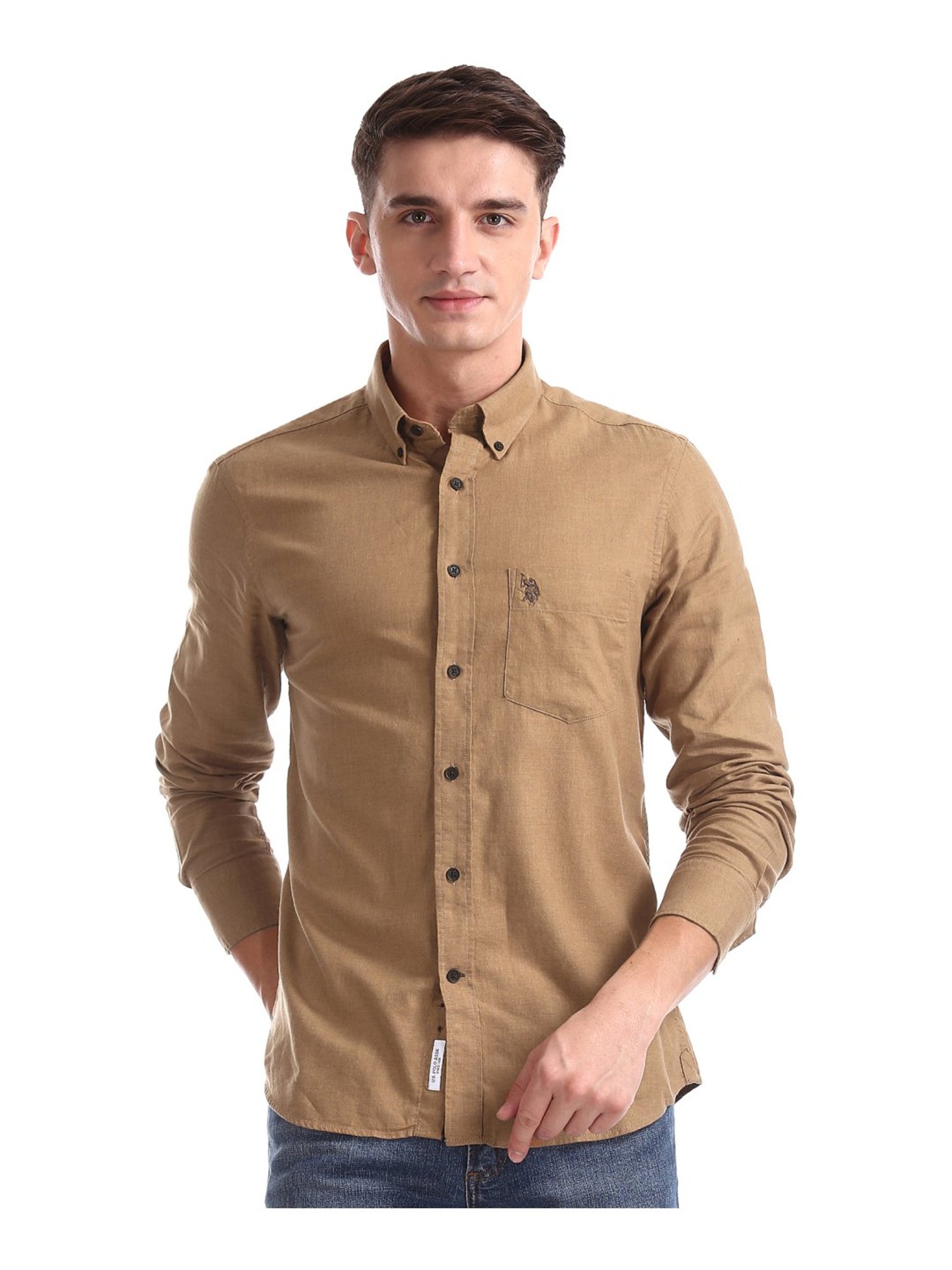 us polo brown shirt