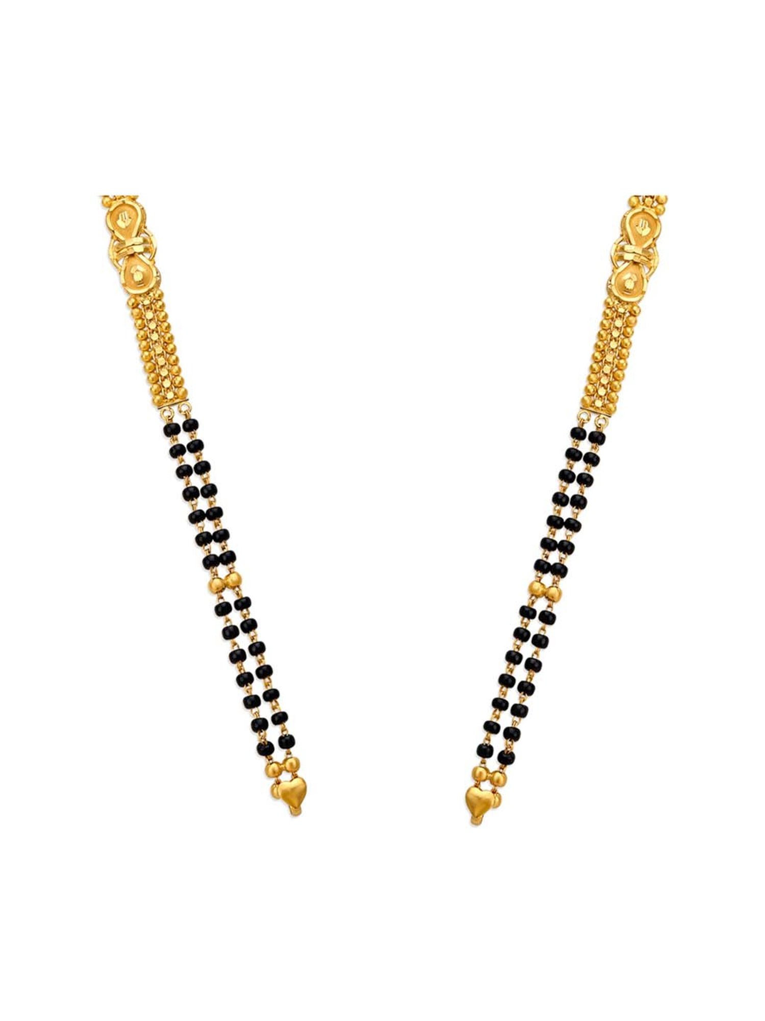 Buy Tanishq 22 kt Gold Black Bead Chain 