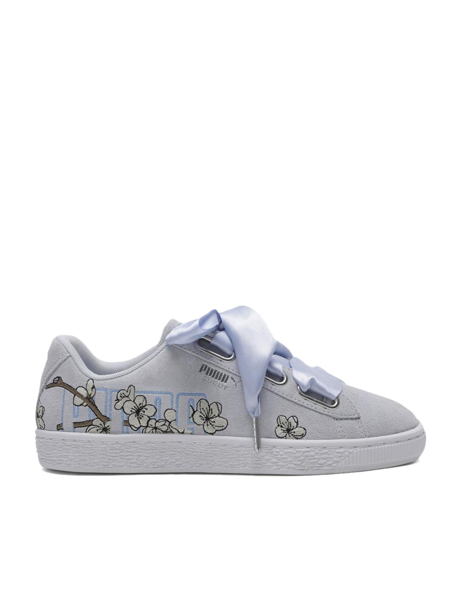 Suede heart store floral women's sneakers