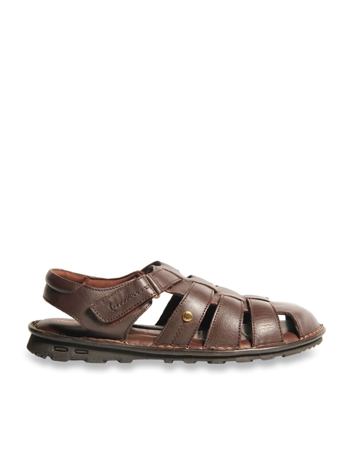 Buy Hush Puppies Solid Brown Sandals Online