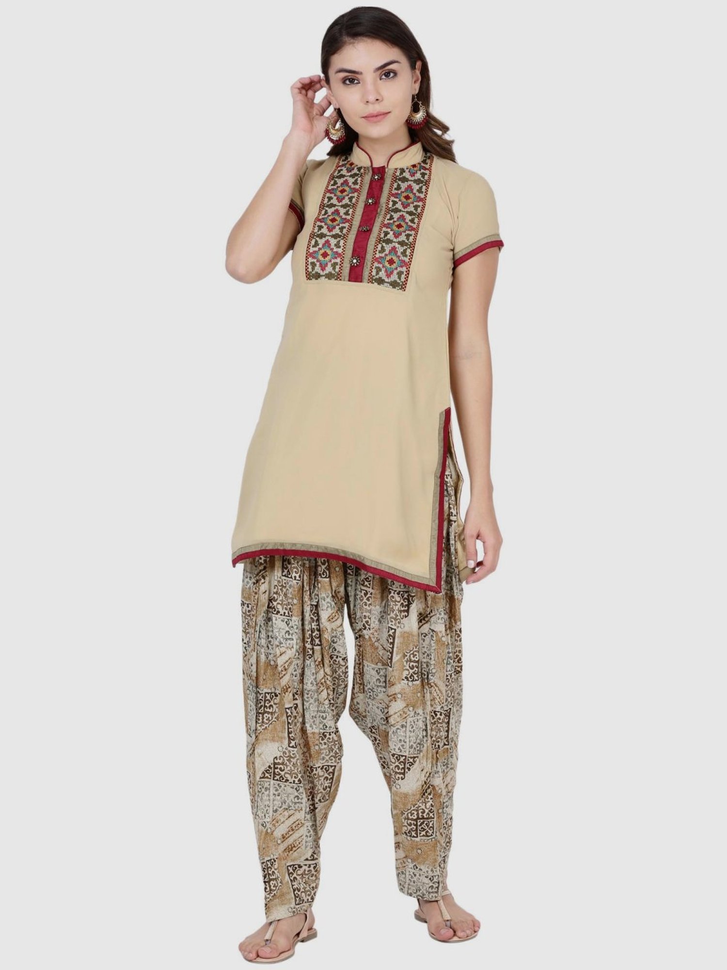 Patiala Salwar Kurti With Bottom Dupatta Collection