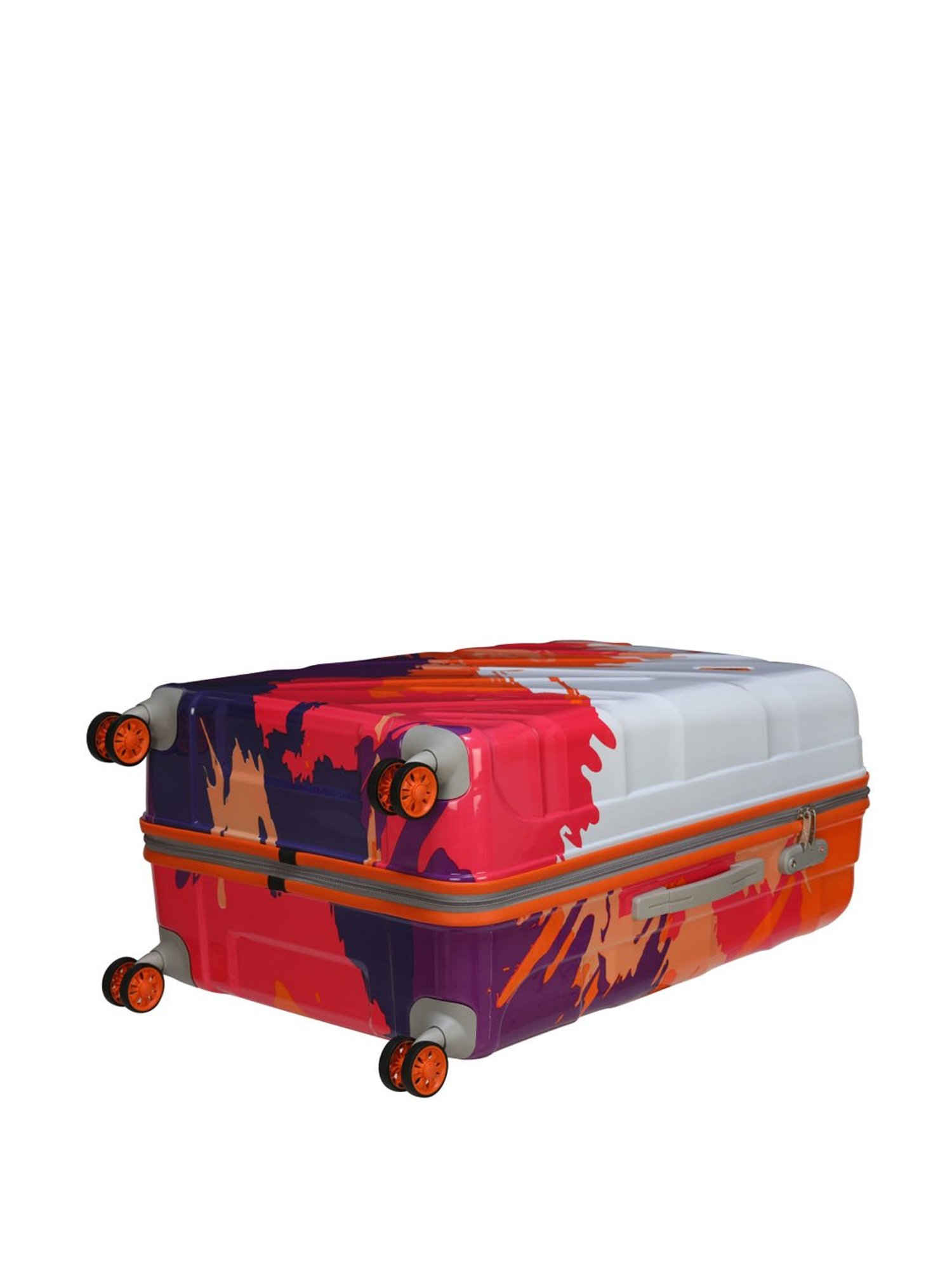 Buy Skybags Orange White 8 Wheel Hard Cabin Trolley 47 cm