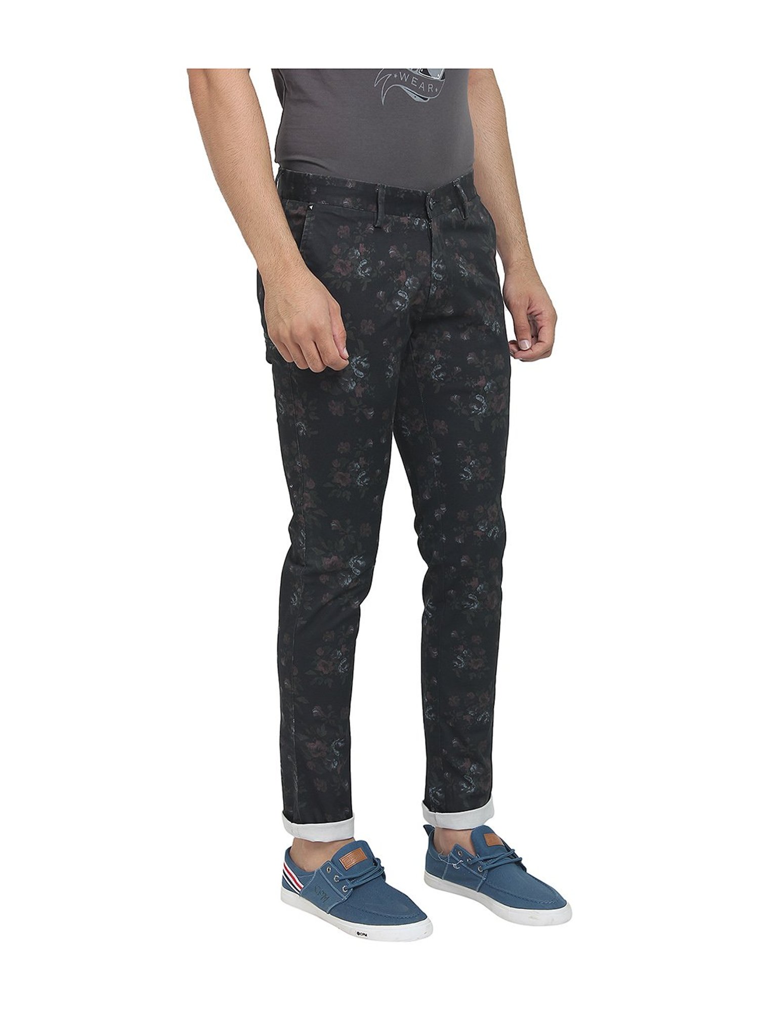 Buy Blackberrys Black Printed Slim Fit 