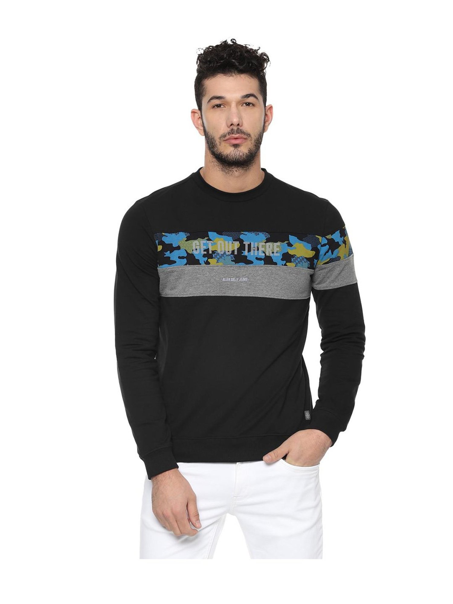 allen solly black sweatshirt