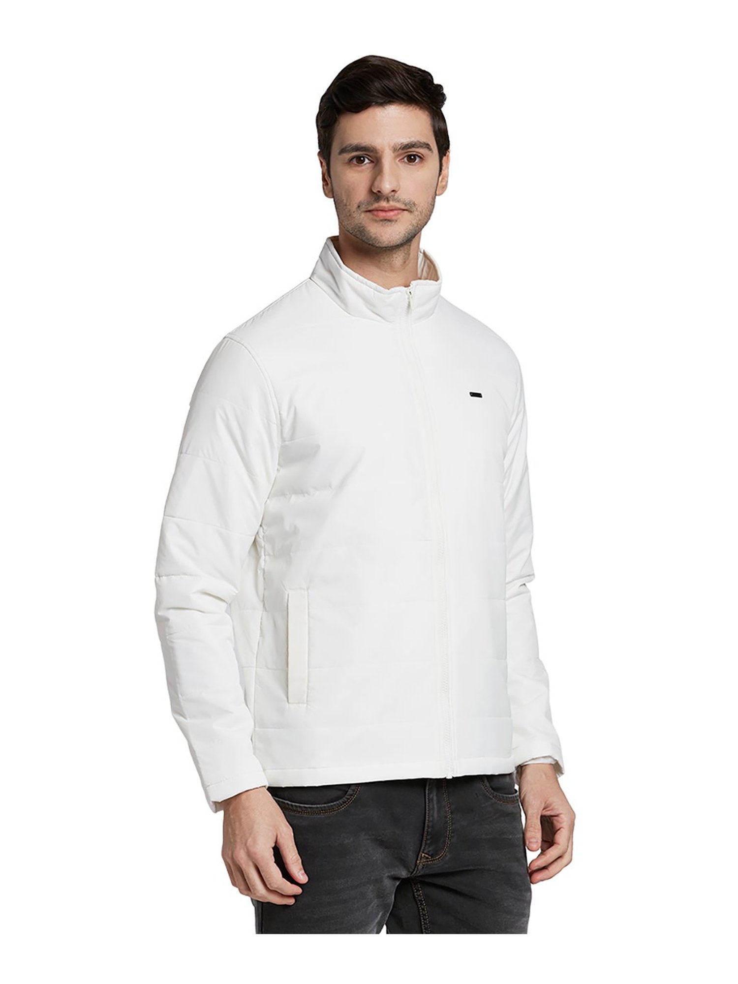 Buy Parx White Regular Fit Jacket for 