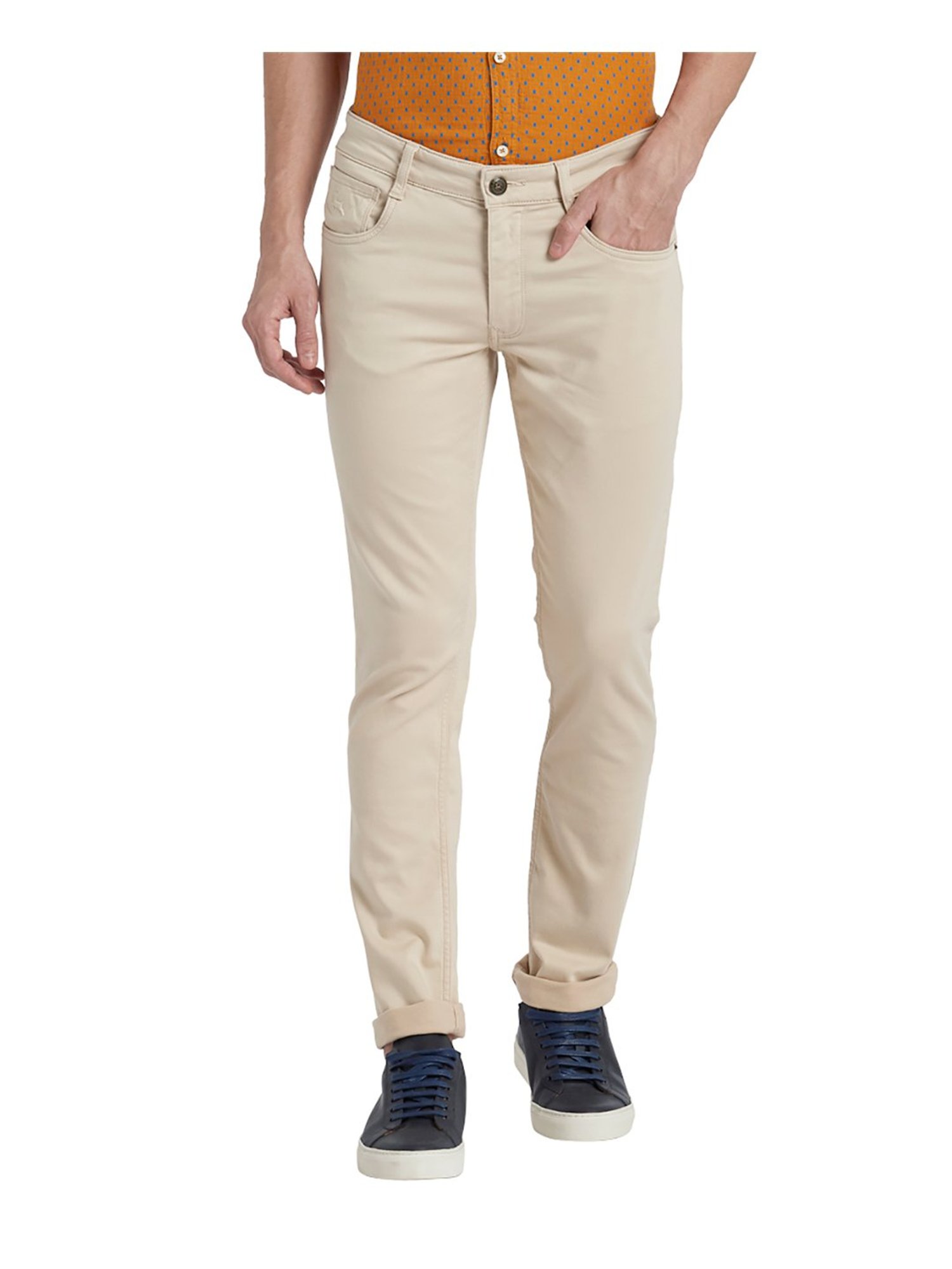 Buy Parx Tan Parx Raw Denim Jeans for 