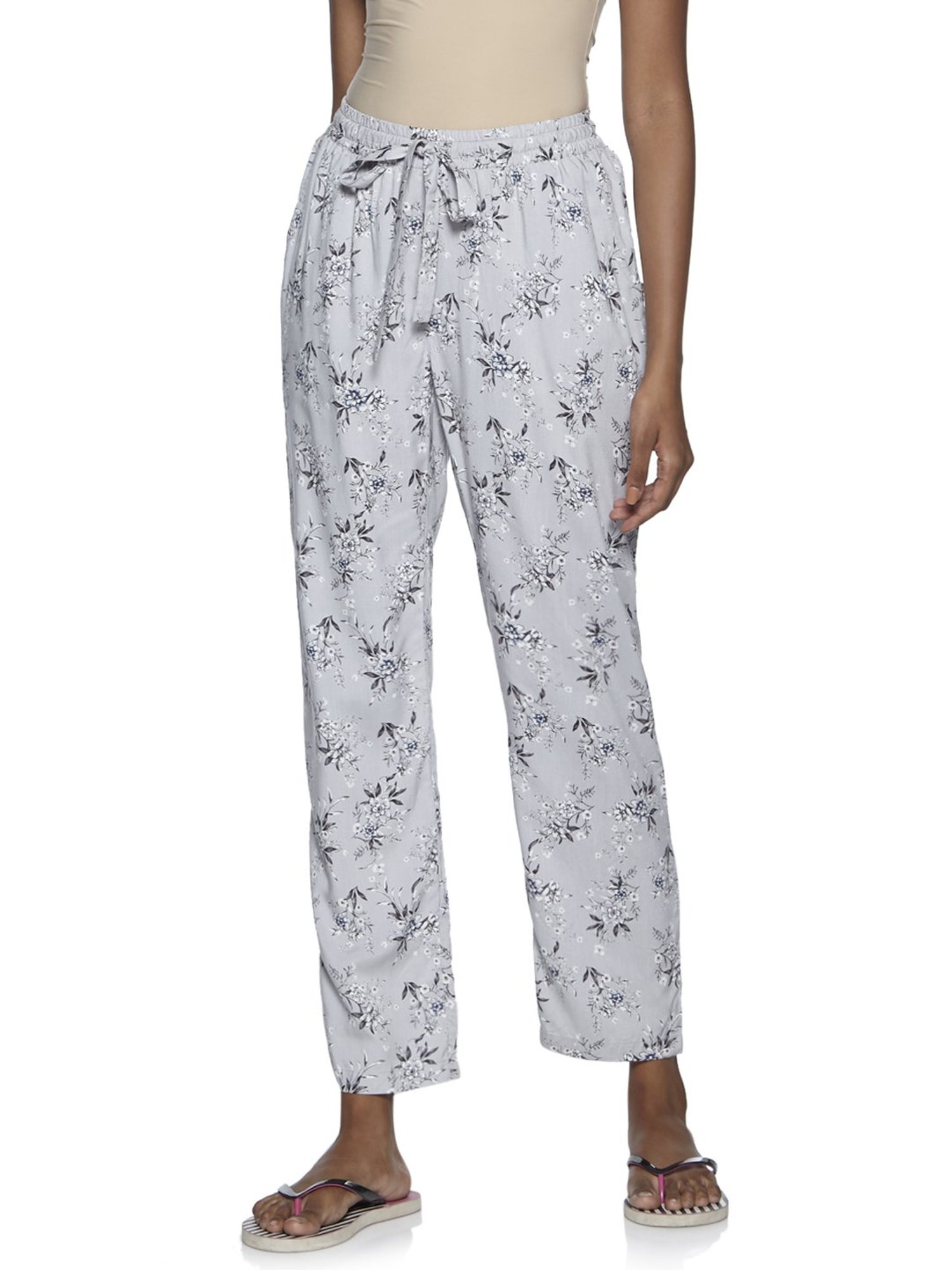 Buy Wunderlove by Westside Light Grey Floral Print Pyjamas for Women Online  @ Tata CLiQ