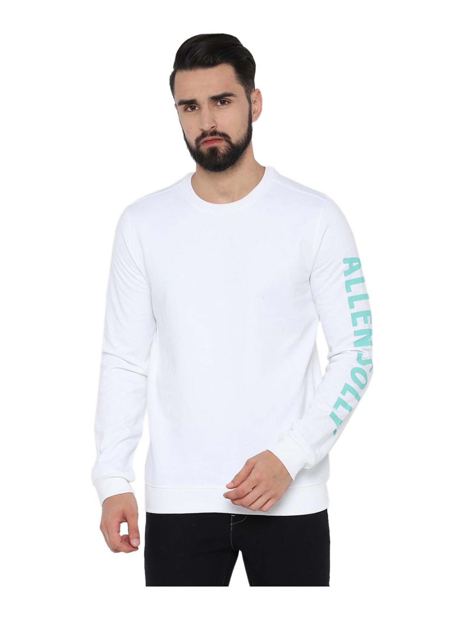 allen solly white sweatshirt