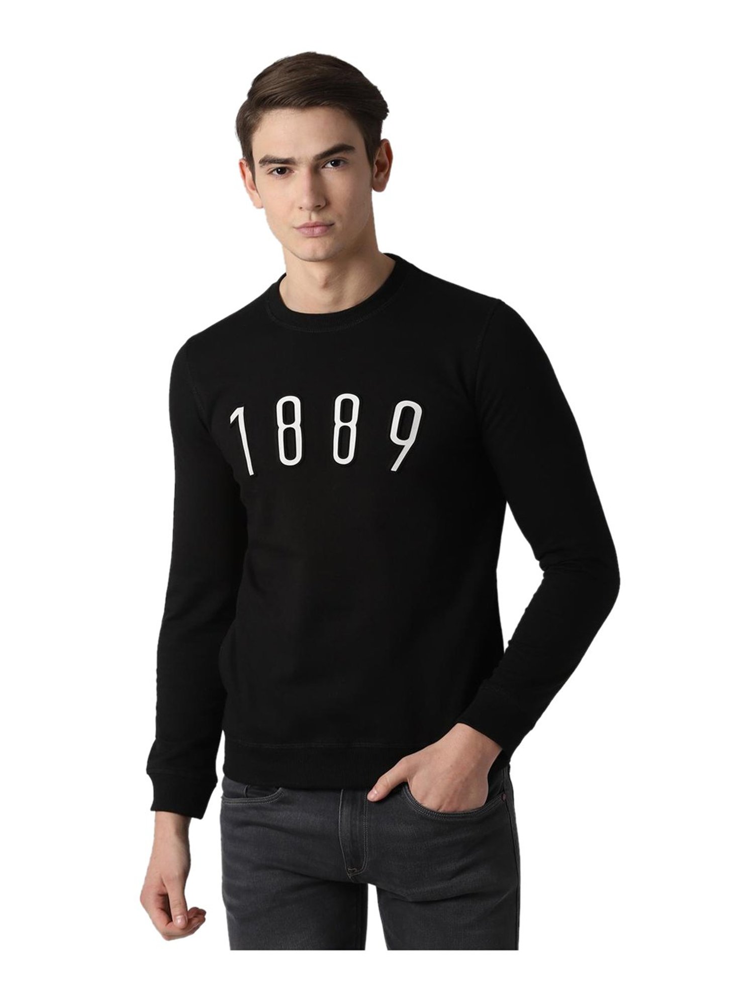 peter england black sweatshirt