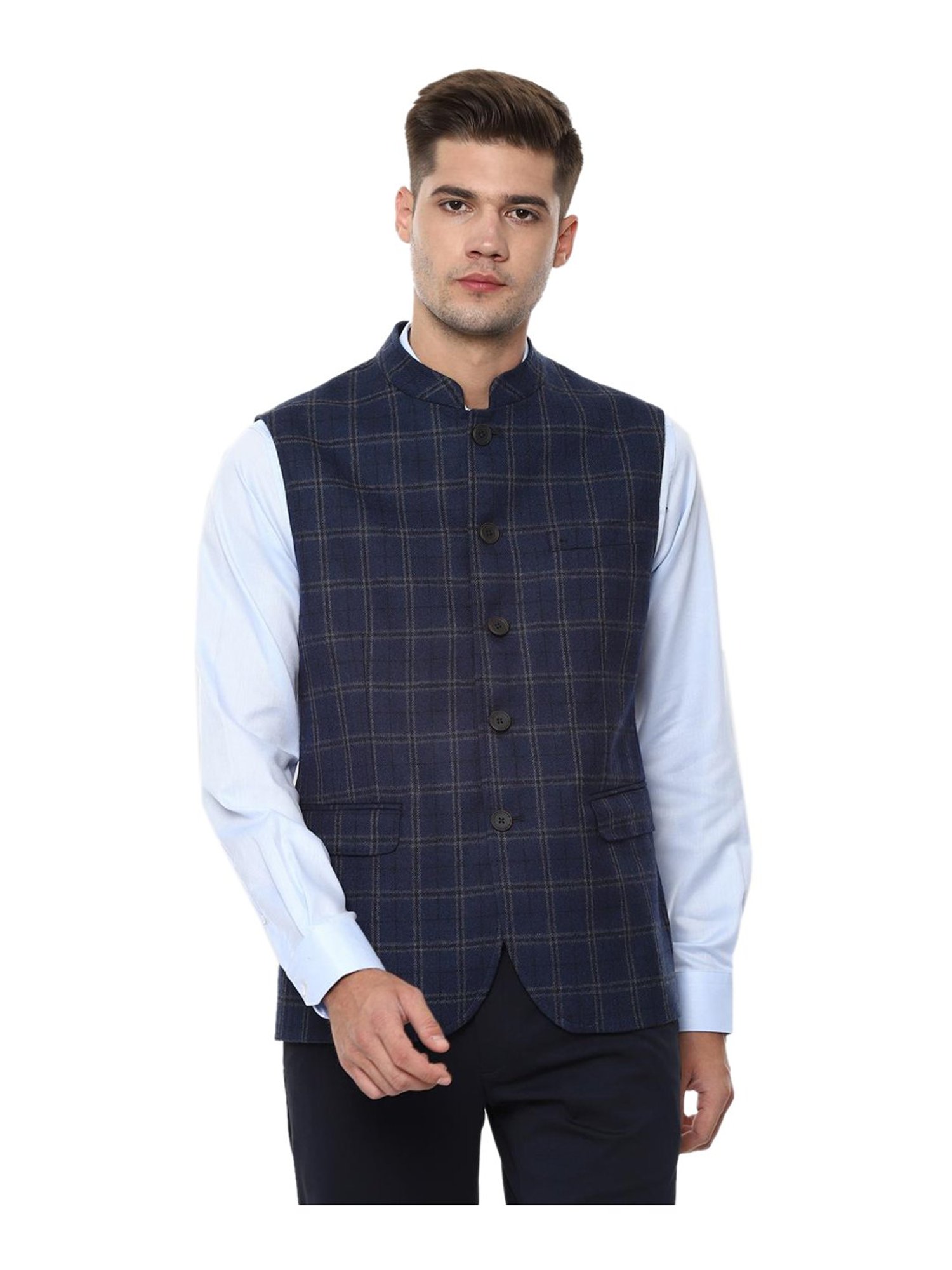 LOUIS PHILIPPE Sleeveless Solid Men Jacket - Buy Blue LOUIS PHILIPPE  Sleeveless Solid Men Jacket Online at Best Prices in India | Flipkart.com