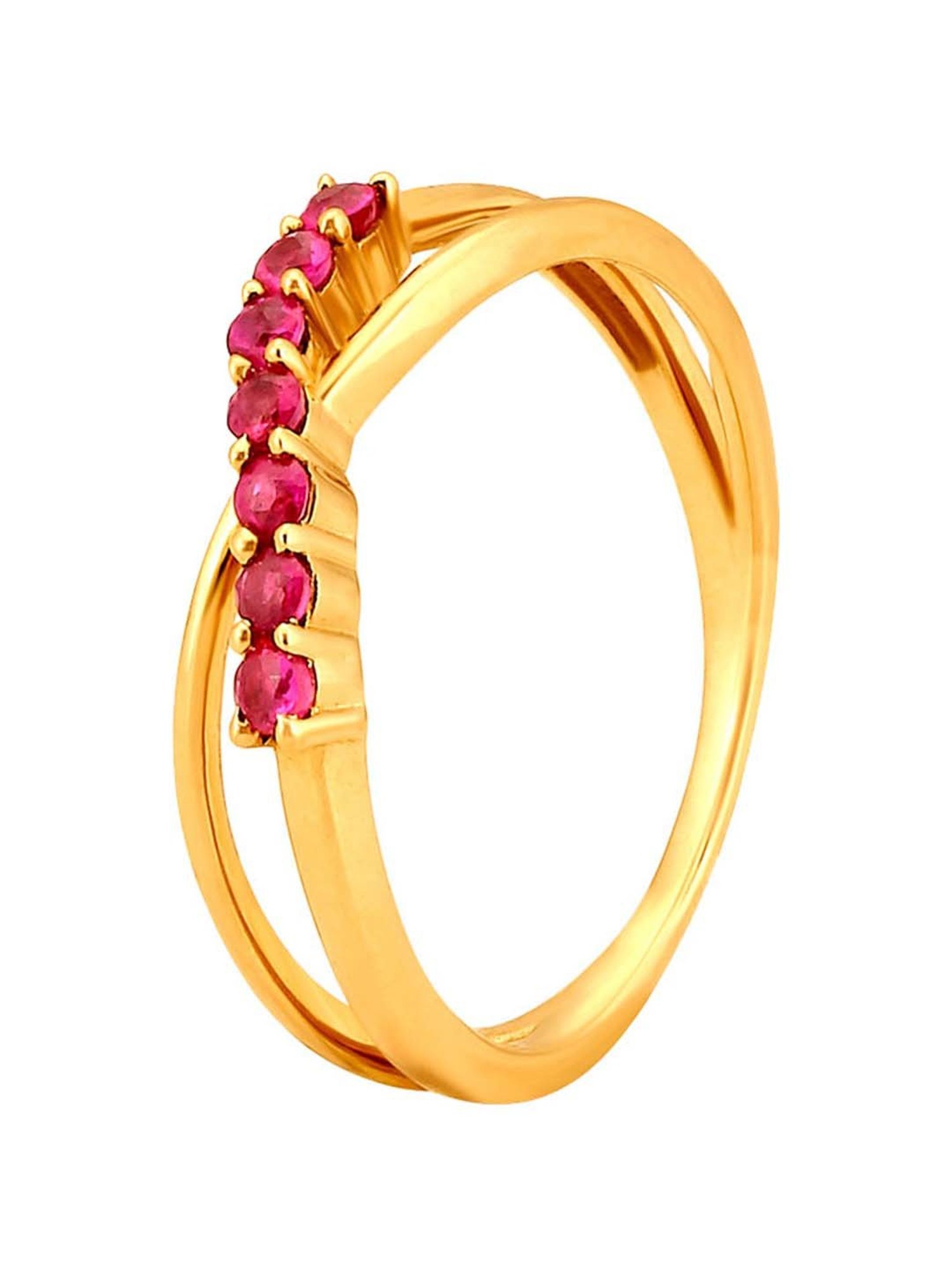 Cut-Out 18 Karat Yellow And White Gold Finger Ring | Tanishq