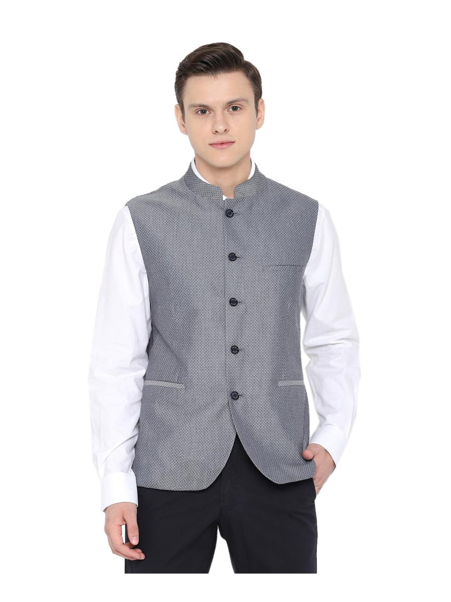 Allen Solly Men Printed Sleeveless Orange Waistcoat - Selling Fast at  Pantaloons.com