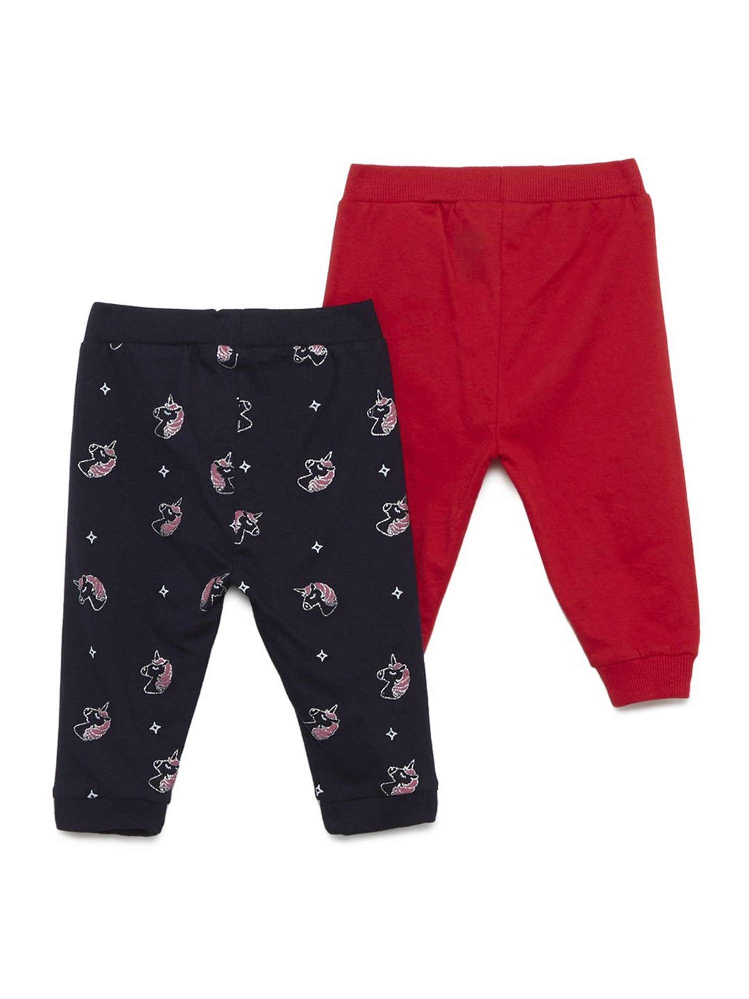 red baby joggers