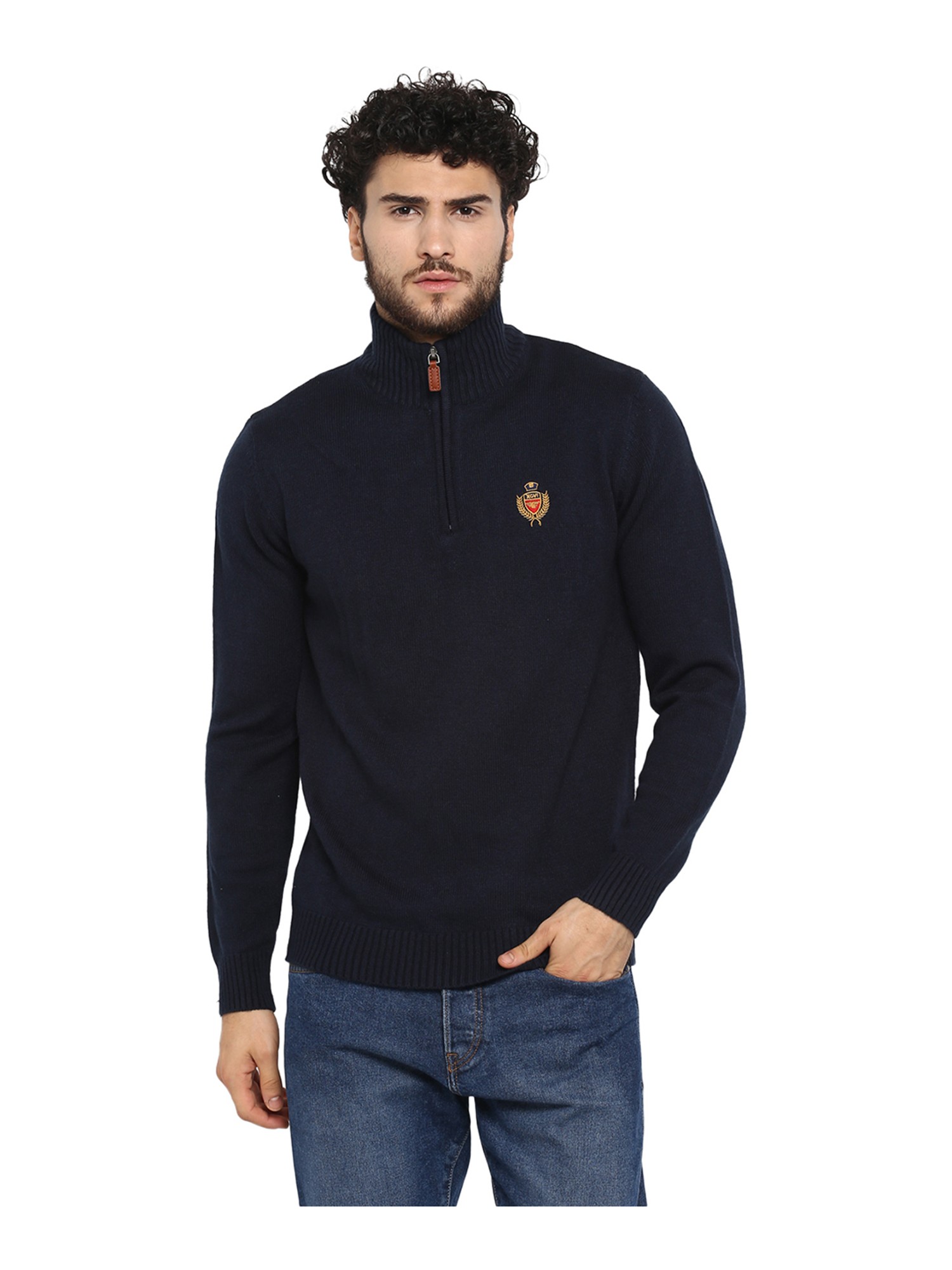 Buy Red Tape Navy High Neck Sweater for 