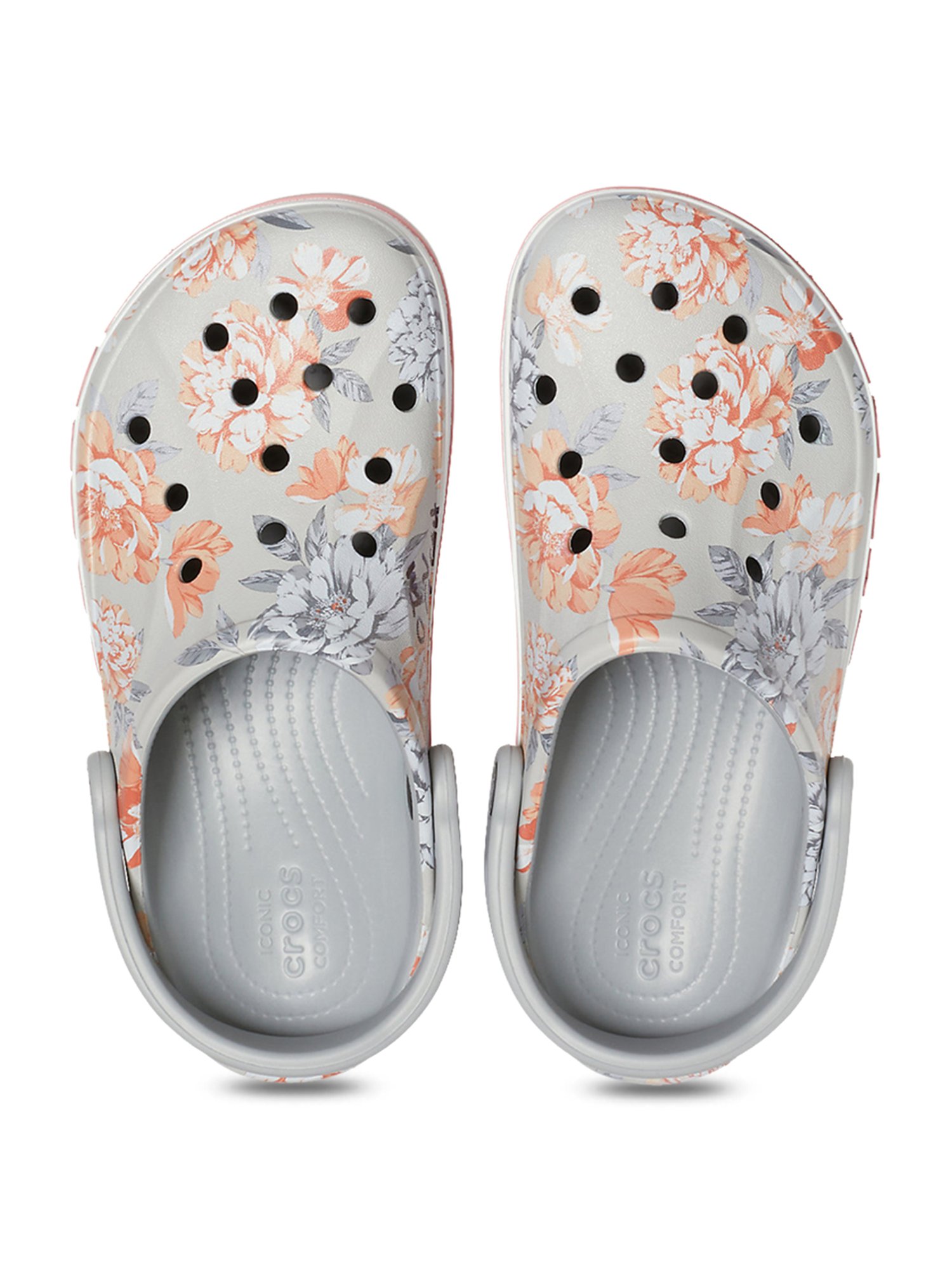 crocs grey orange