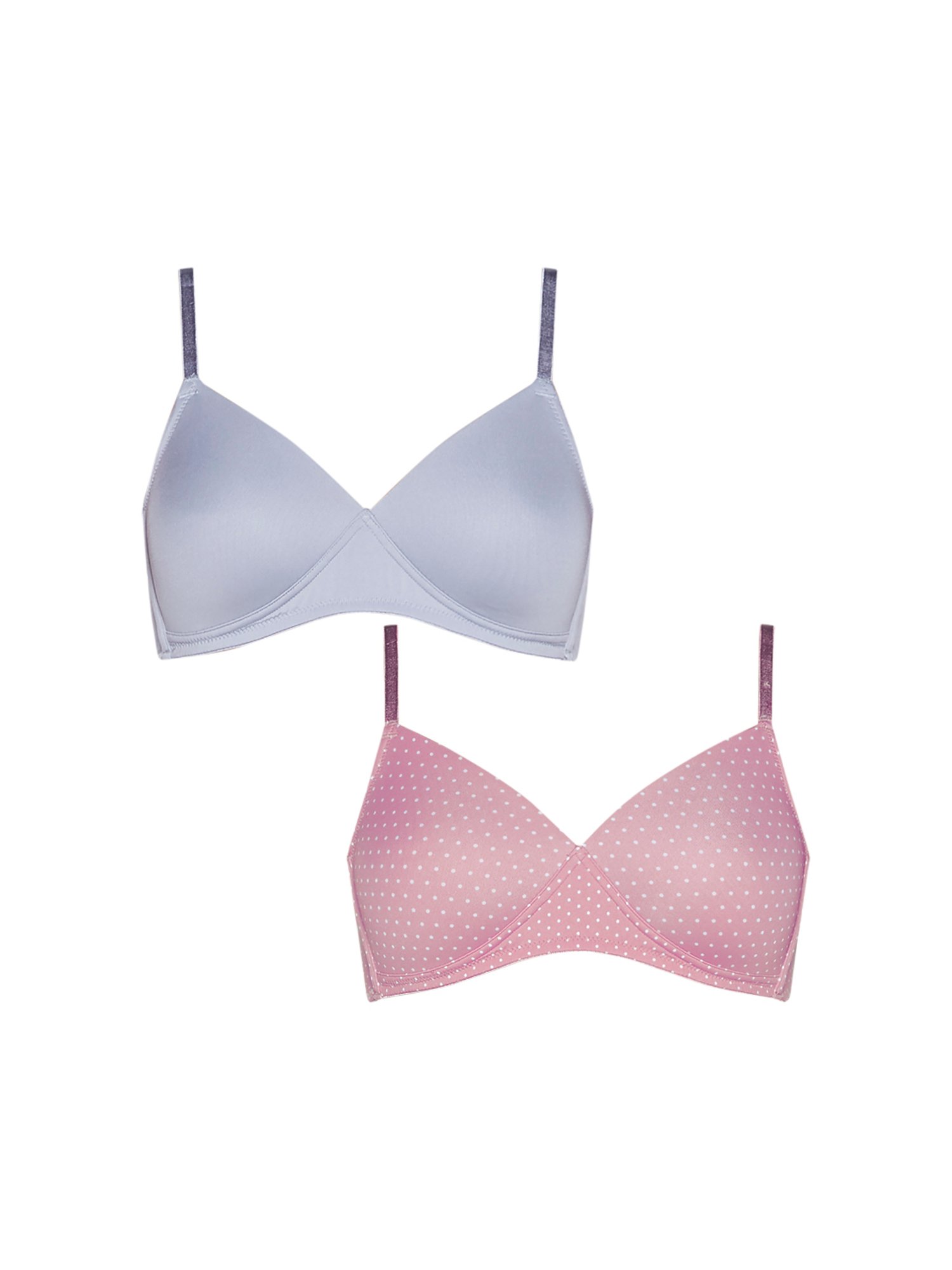 Buy Wunderlove by Westside Grey And Pink Padded Bra Pack of Two for Women  Online @ Tata CLiQ