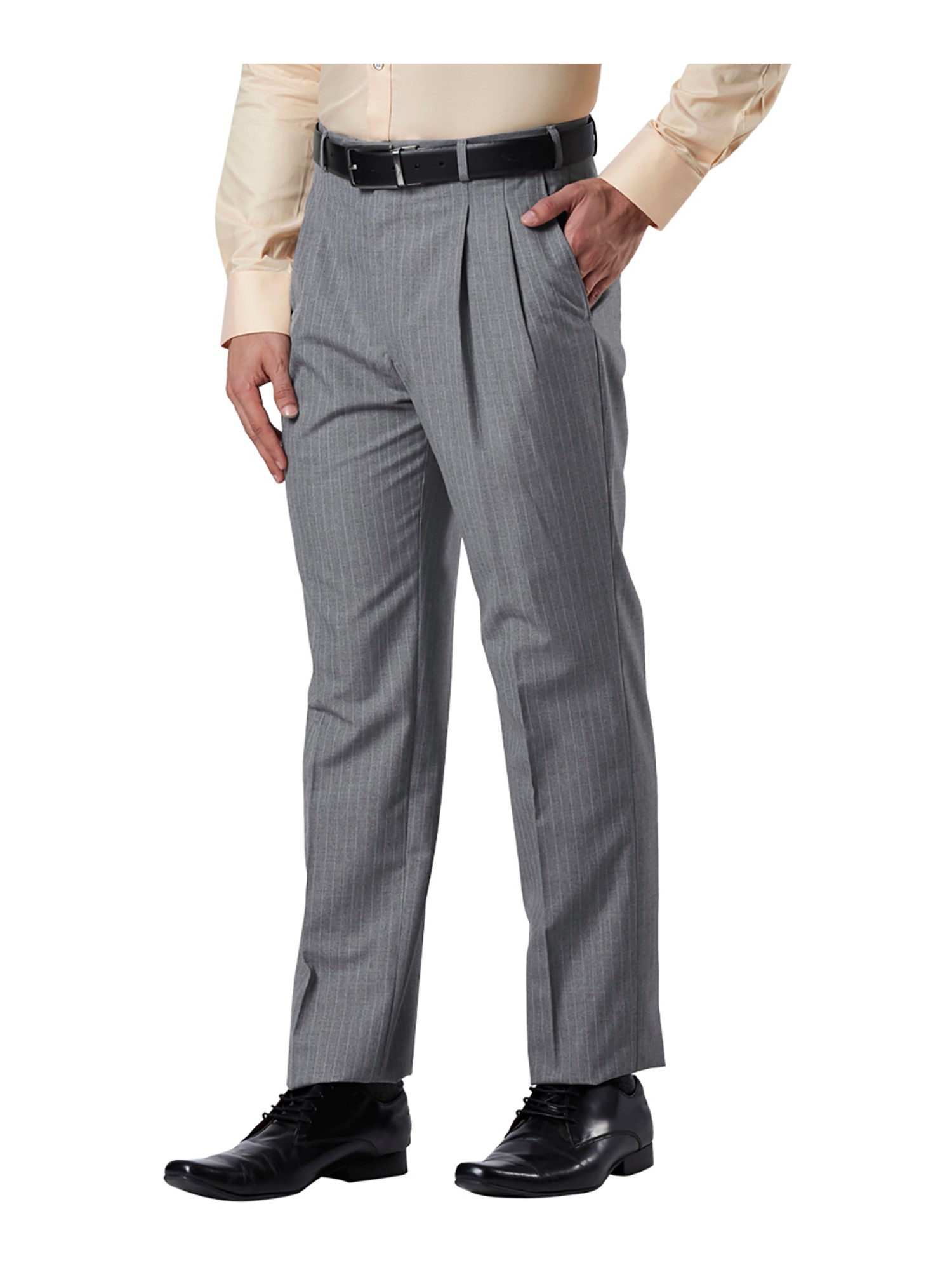 Buy RAYMOND Mens 4 Pocket Solid Formal Trousers  Shoppers Stop