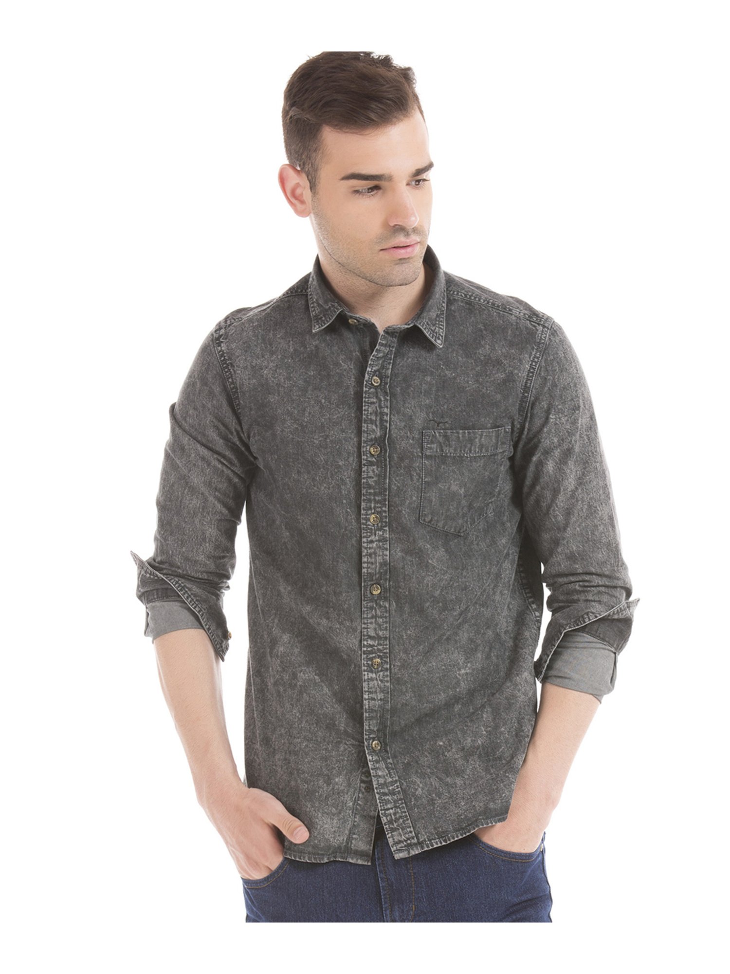 flying machine denim shirt