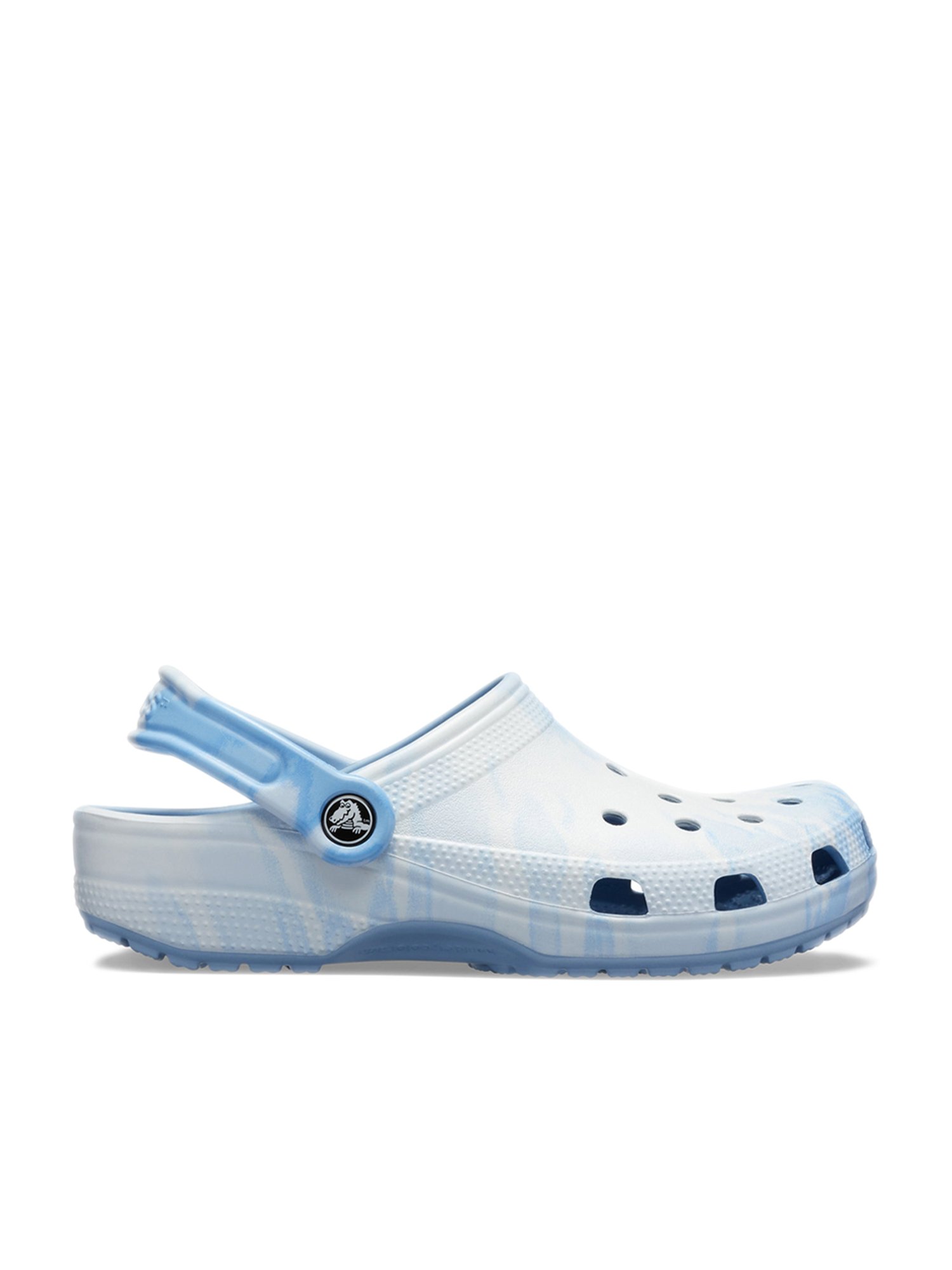 tie dye blue crocs