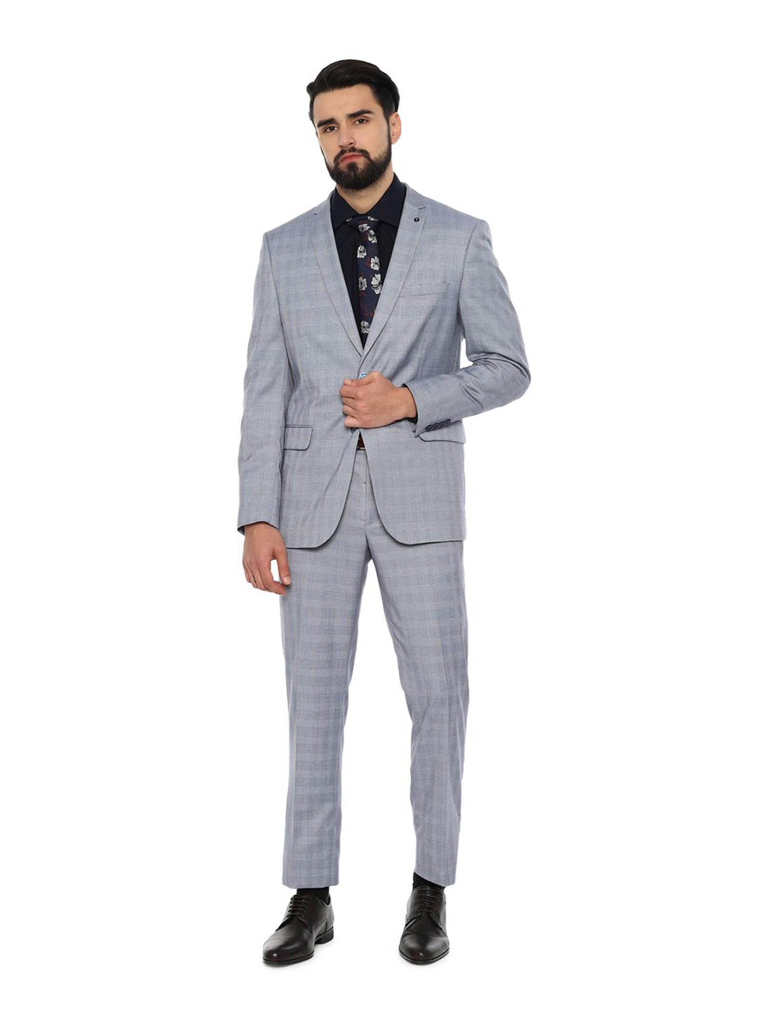 van heusen charcoal suit