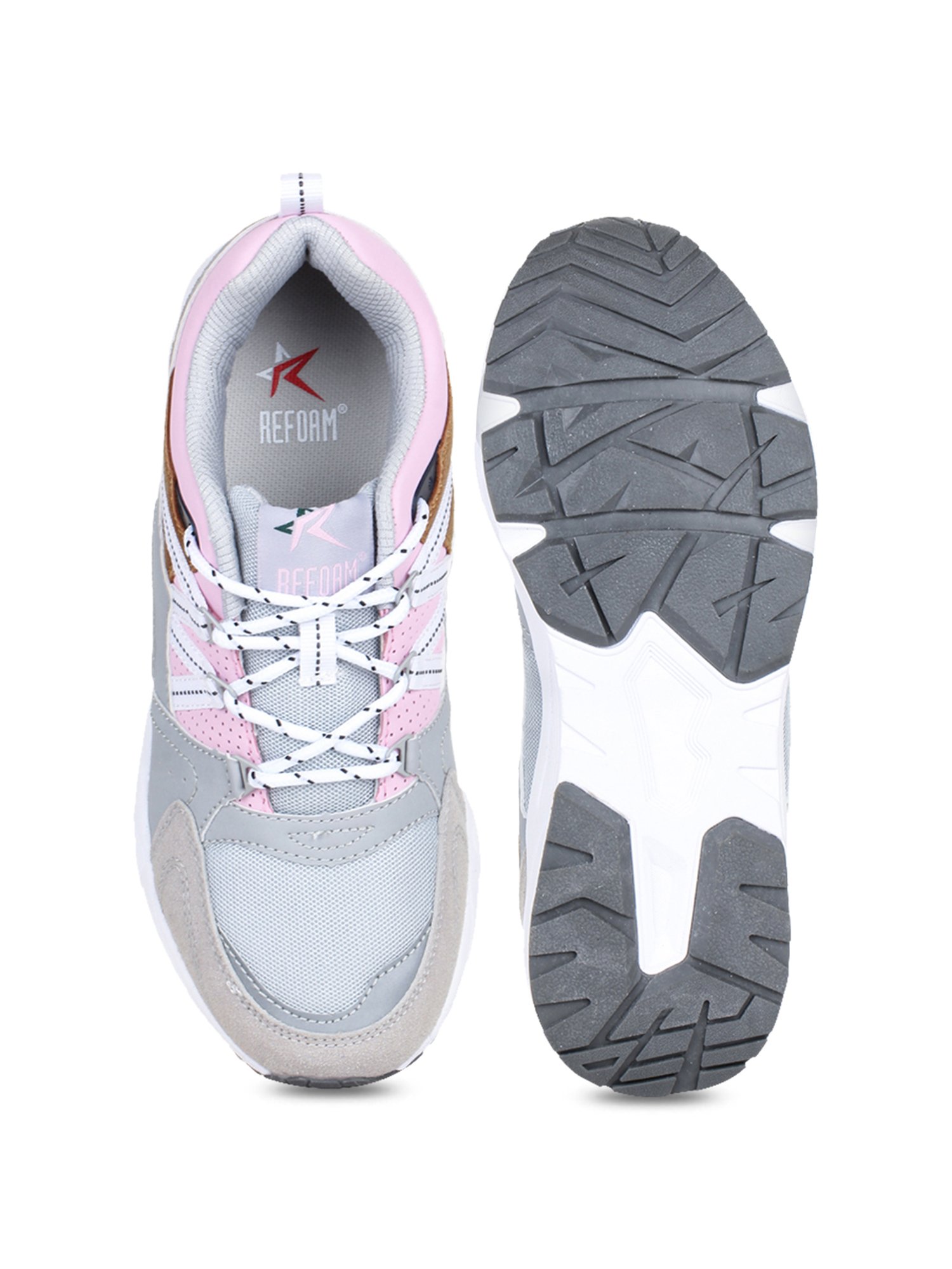 pink grey sneakers