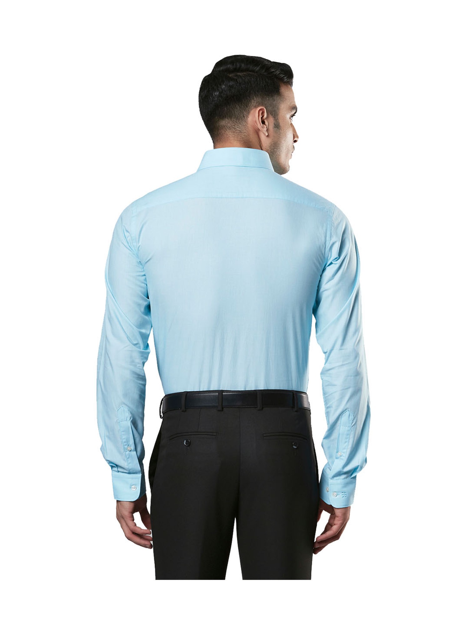 Buy Raymond Aqua Blue Slim Fit Cotton Shirt For Men Online @ Tata Cliq