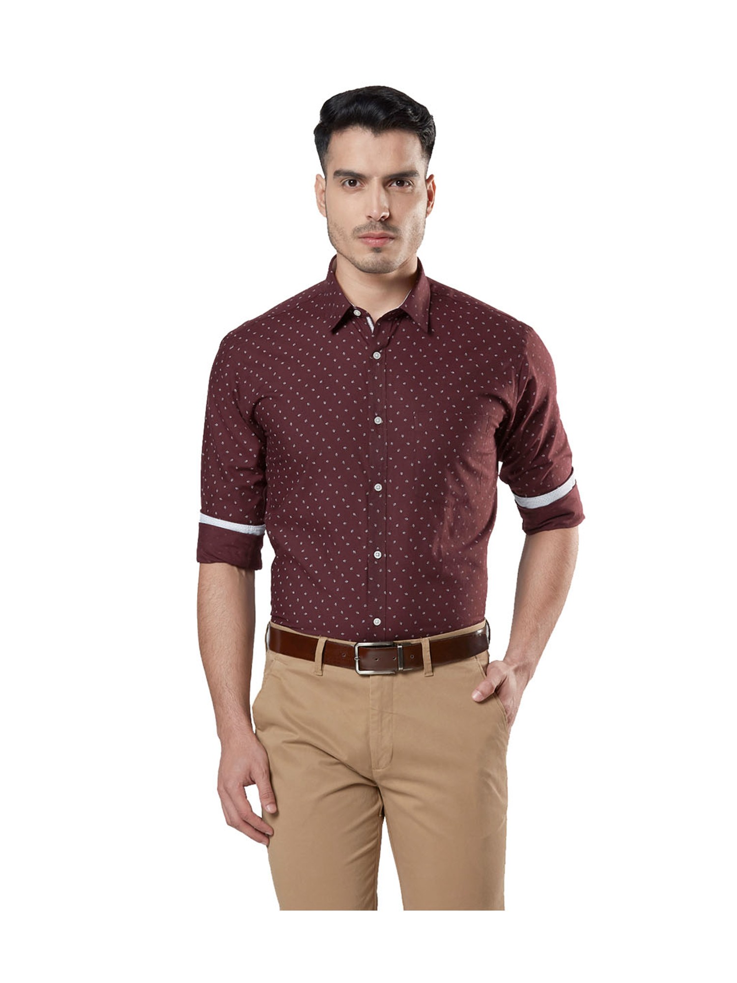 Maroon Print Shirt - Selling Fast at Pantaloons.com