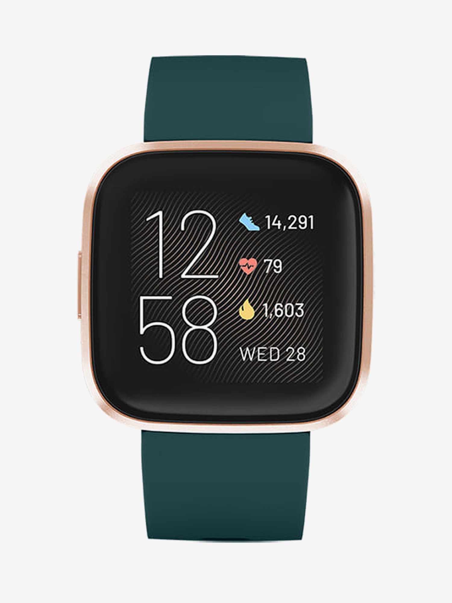 fitbit versa 2 green and gold