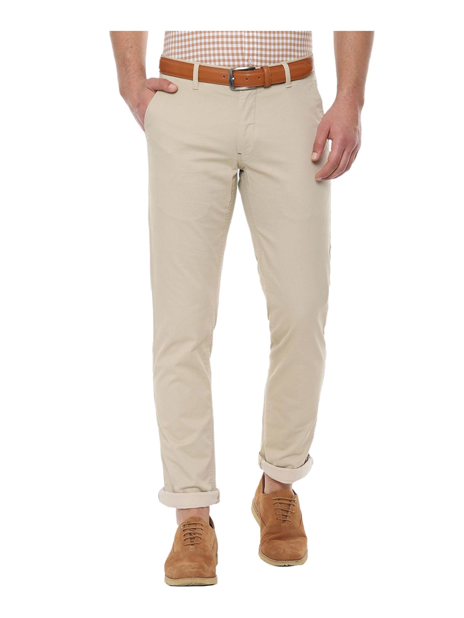 Louis Philippe Sport Casual Trousers : Buy Louis Philippe Sport Brown Solid  Trousers Online