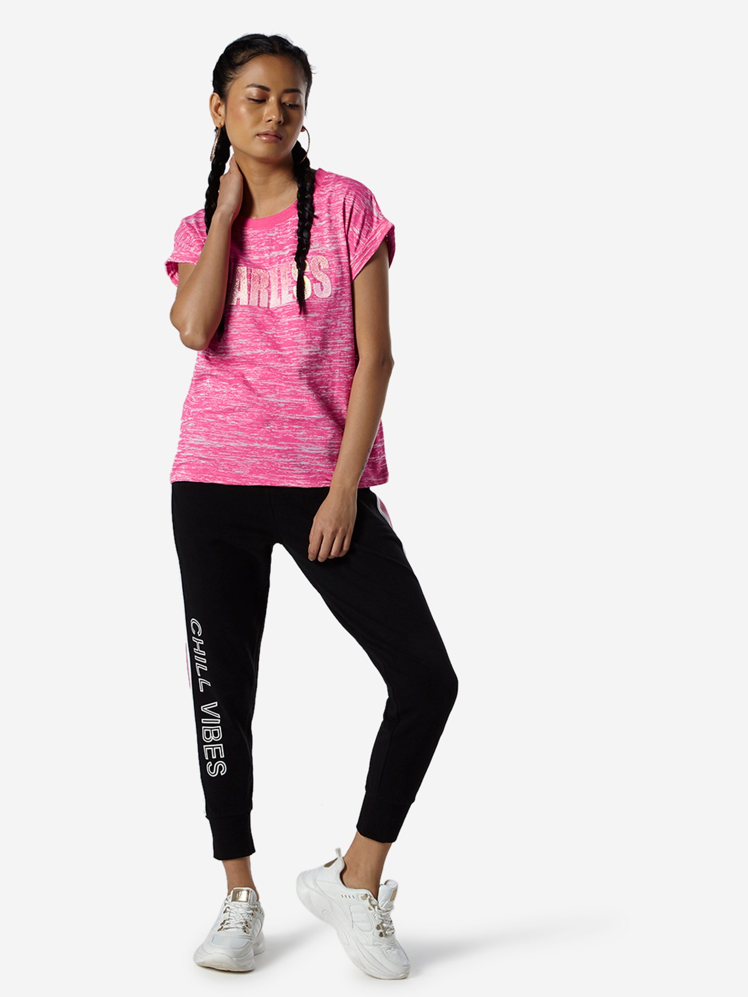 Buy Studiofit by Westside Black Text Design Joggers for Women Online @ Tata  CLiQ