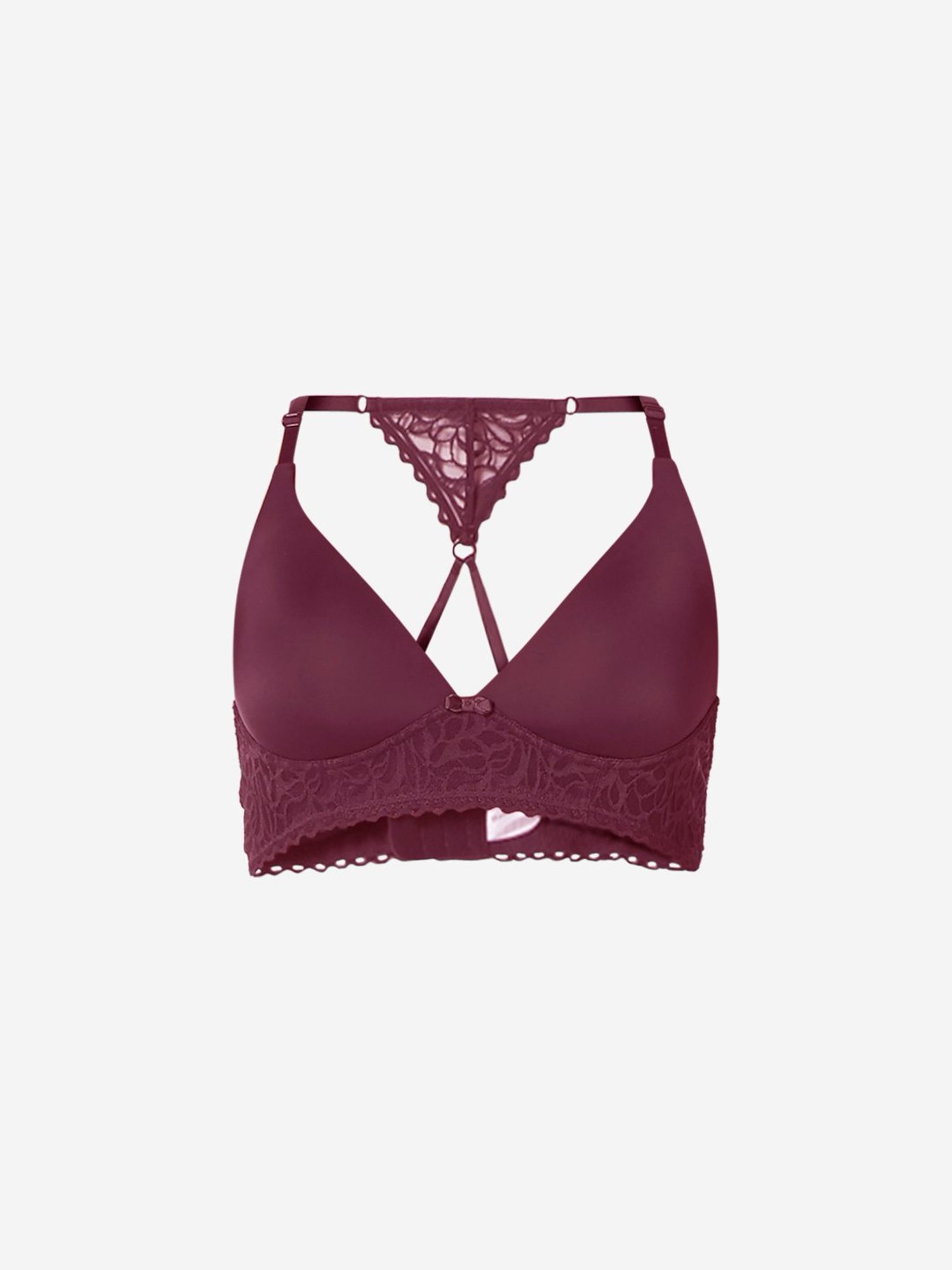 Wunderlove by Westside Burgundy Medium Impact Sports Bra