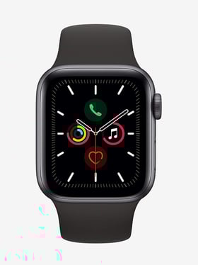 Apple Watch Series 5 (GPS + Cellular, 40mm) Space Black Stainless Steel Case with Black Sport Band