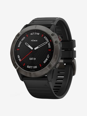 Garmin Fenix 6X Sapphire Fitness Tracker (Black and Carbon Grey)