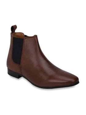 red tape teak brown chelsea boots