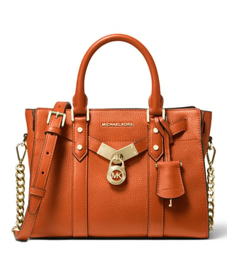 Buy MICHAEL Michael Kors Burnt Orange Nouveau Hamilton Satchel for