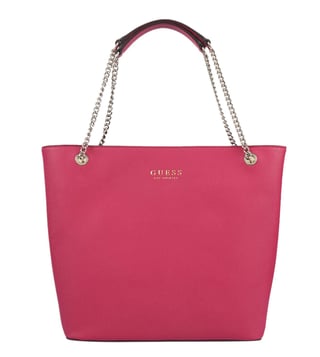 Buy GUESS Pink Robyn Chain Handle Large Tote for Women Online Tata CLiQ Luxury