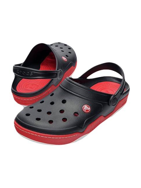Buy Crocs Front Court Black & Red Clogs Online at best price at TataCLiQ
