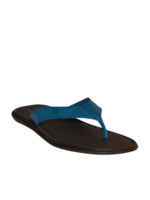 Franco Leone Men's Blue Slippers