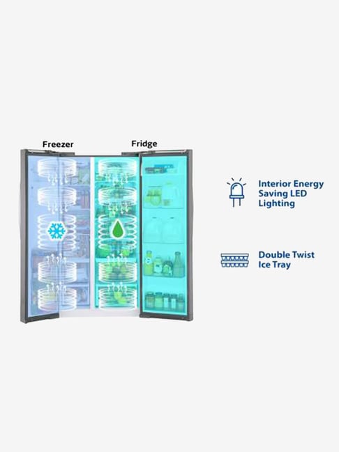 Panasonic 584 L Frost Free Side by Side Refrigerator (Silver, NR