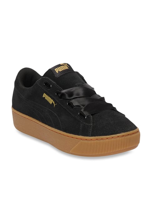 Buy Puma Vikky Ribbon Black Sneakers for Women at Best Price