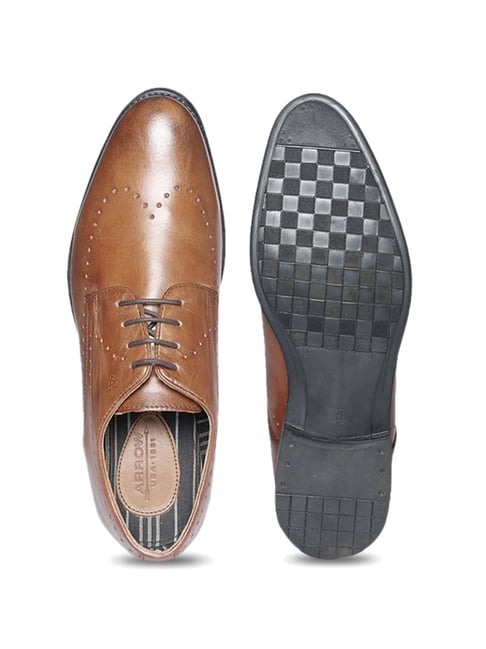 Buy Arrow Franklin Tan Derby Shoes for Men at Best Price