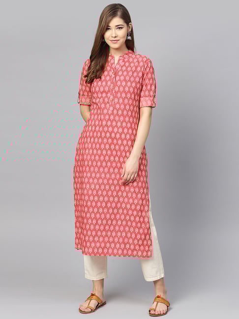 cotton floral kurtis