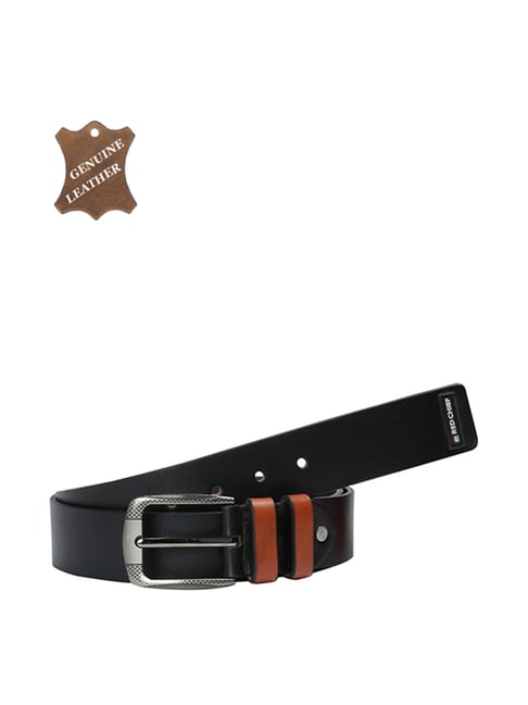 Red Chief Black Leather Casual Belt for 