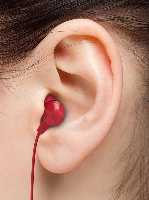 JBL C50HI InEar Headphones with Mic (Red) from JBL at best prices on