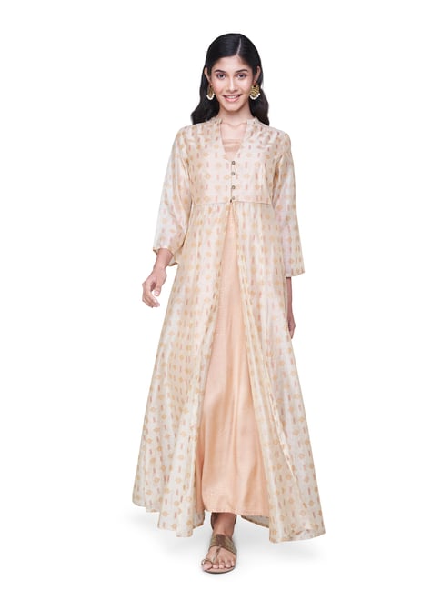 Global Desi Beige Printed Co-ordinates