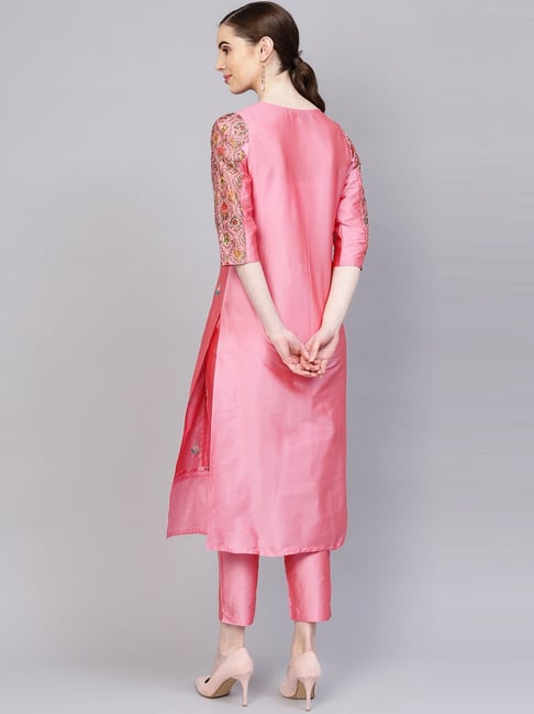 pink kurti matching pant