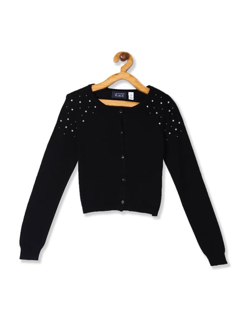 black embellished cardigan